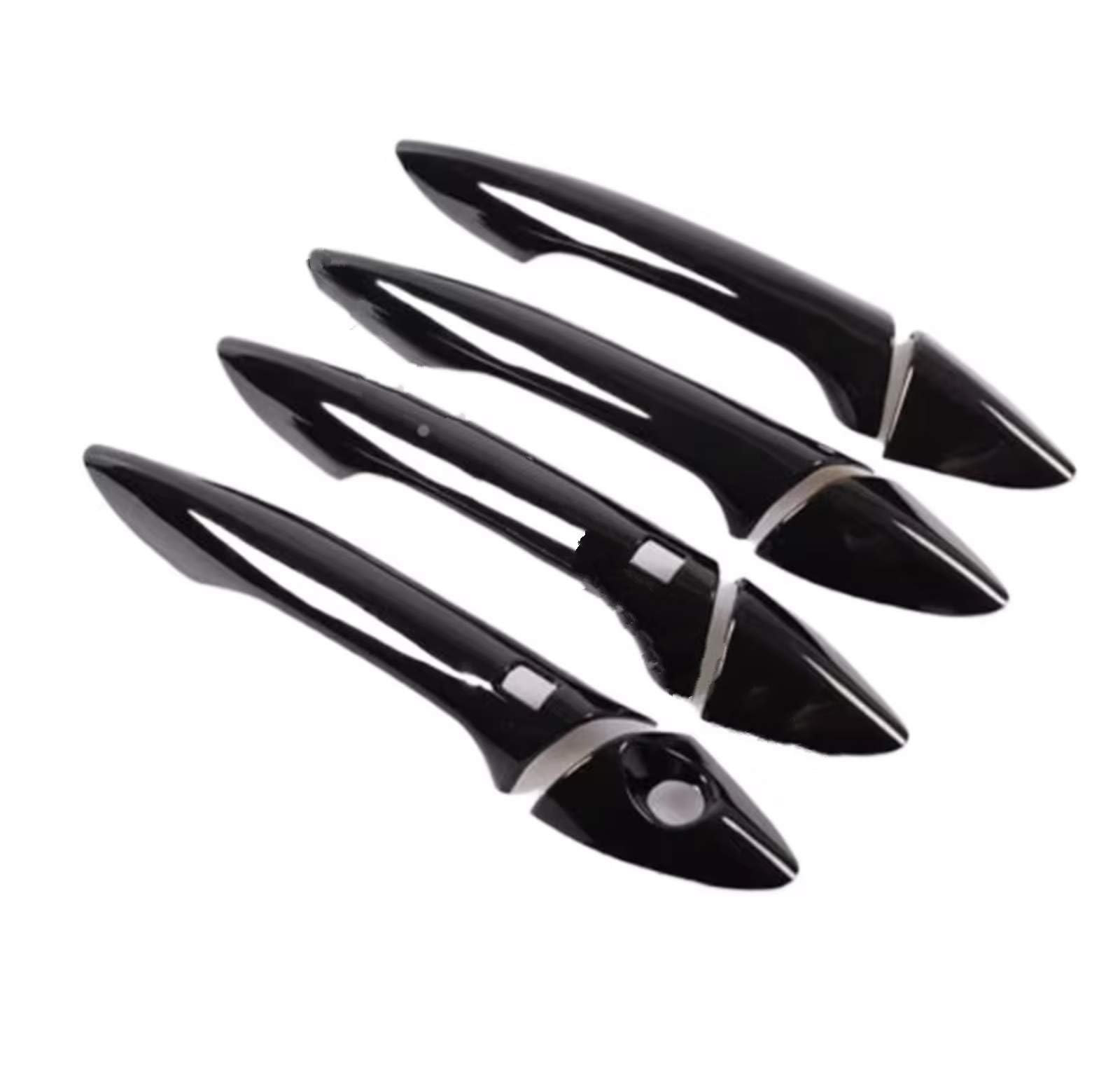 JJRFVBGT Door Handle Trim Compatible with Hyundai for Elantra 2011 2012 2013 2014 2015 2016 LHD Glossy Black Side Car Exterior Door Handle Housing(LHD Black 2)
