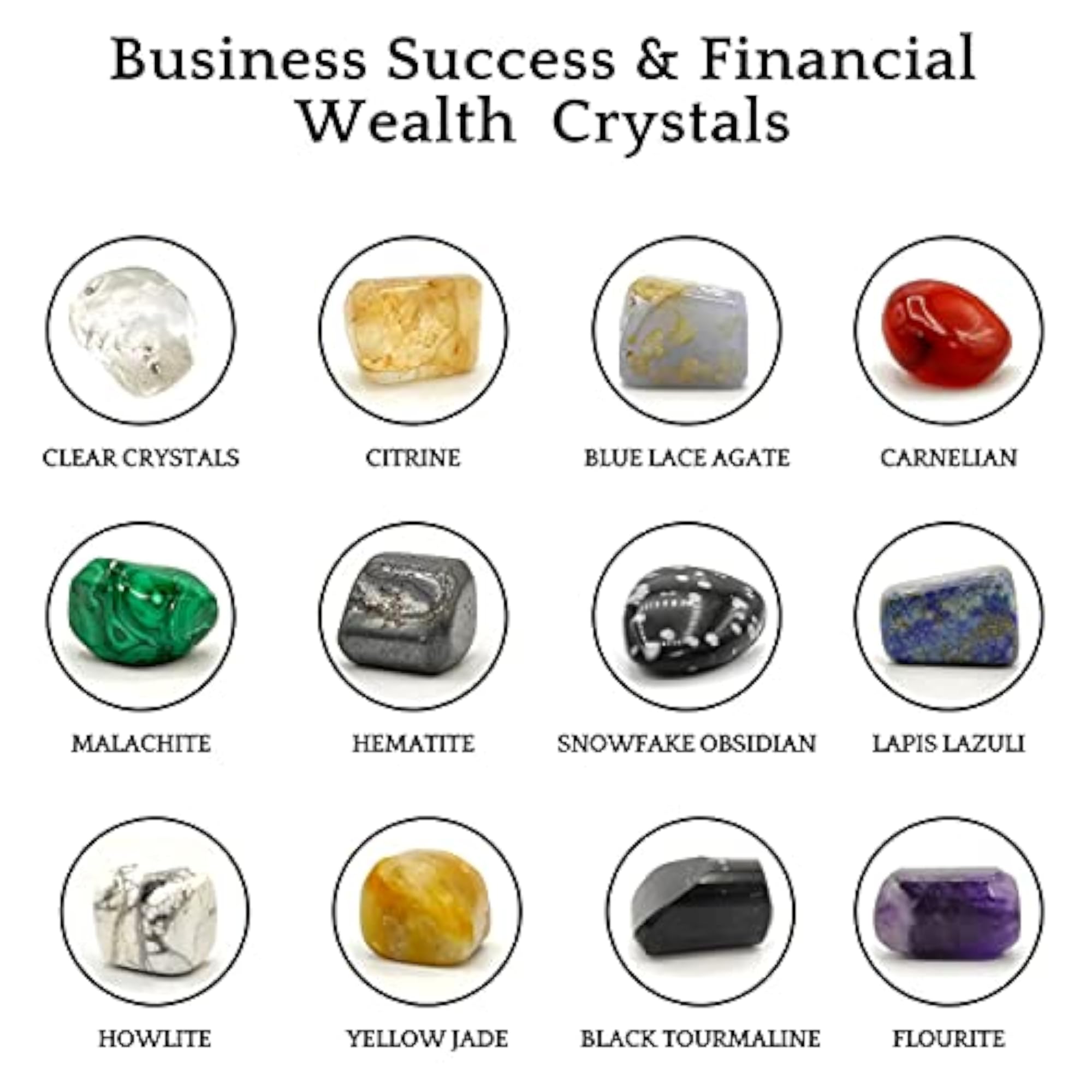 Business Success & Financial Wealth Reiki Healing Crystal Bag