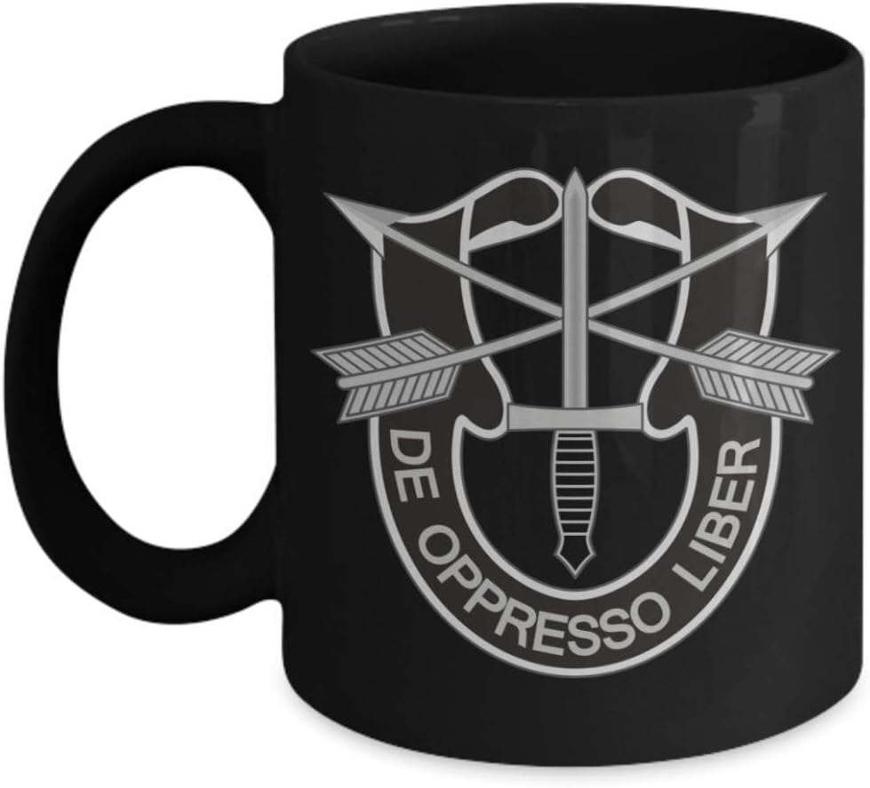 Special Forces De Oppresso Liber Army Coffee Mug (Black, 11oz)