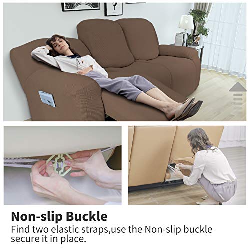 image for Easy-Going 8 Pieces Recliner Sofa Stretch Sofa Slipcover Sofa Cover Fu