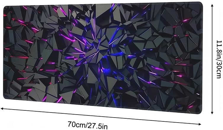 Image of Crystals Design Gaming Mouse Pad, 700 x 300 x 2mm Mousepad with Anti Slip Rubber Base,Smooth Surface,Extended Gaming Desk Mat,Waterproof Mouse Pad for PC, Laptop, Keyboard