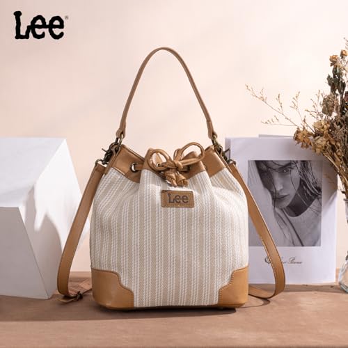 Image of Montana West X Lee Bucket Bag for Women Drawstring Hobo Crossbody Bag with Detachable Straps