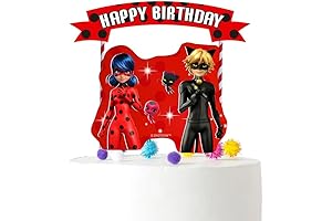 Miraculous Ladybug Cake Topper: Perfect Birthday Party Delight