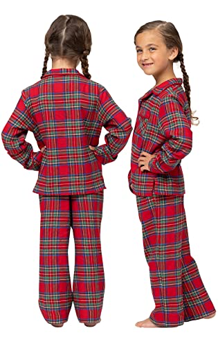 PajamaGram Printed Flannel Button-Front Kids Pajamas3