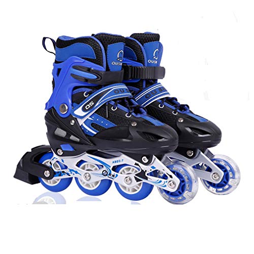 Roller enfant fille roues LED lumineuses patin débutant ajustable