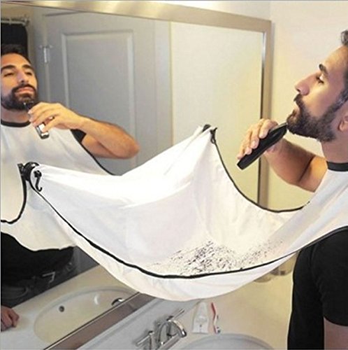 Tablier professionnel de rasage de barbe et de cheveux, étanche avec attrape-tablier de barbe,...