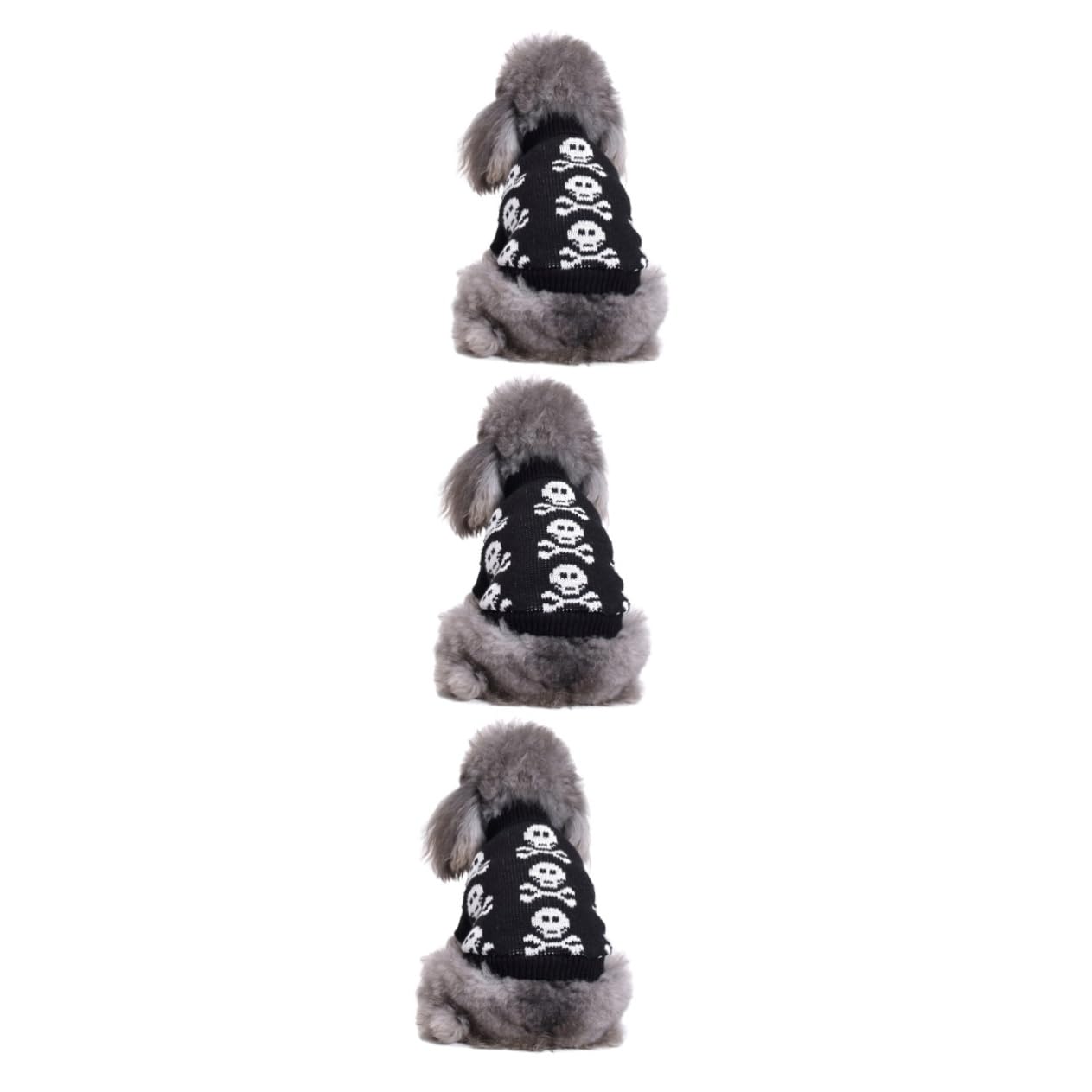 Pull squelette pour chiens extensible tricot confortable Halloween