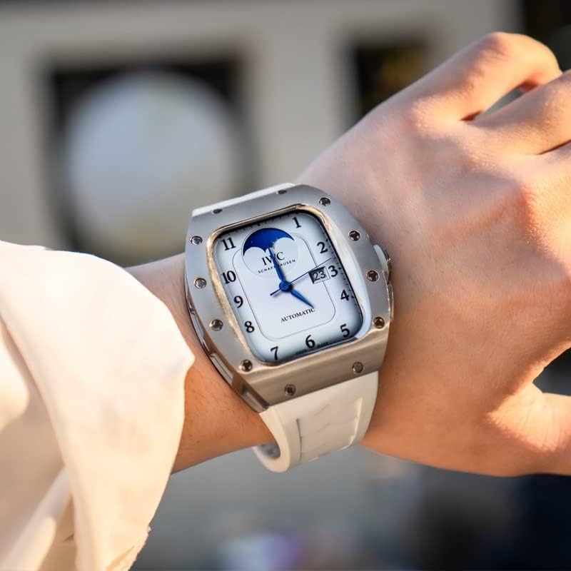 Miniatura 4 de Funda resistente de fibra de carbono para Apple Watch de 1.731.77 pulgadas, funda resistente y pulsera de goma de flúor compatible con Apple Series