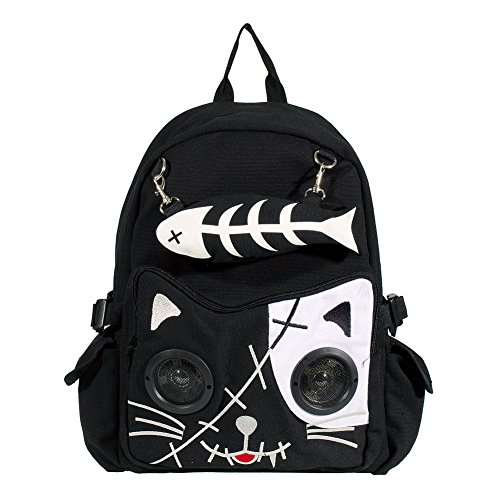 Zaino con Altoparlanti Banned Gatto e Lische