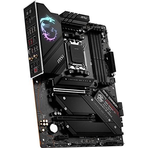 Image of MSI MPG B650 Carbon WiFi Gaming Motherboard (AMD AM5, ATX, DDR5, PCIe 4.0, M.2, SATA 6Gb /s, USB 3.2 Gen 2, HDMI /DP, Wi-Fi 6E, AMD Ryzen 7000 Series Desktop Processors)