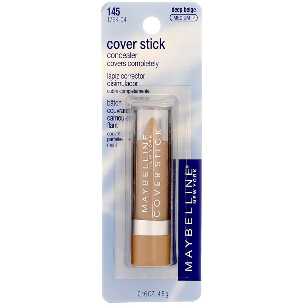 Maybelline Cover Stick Concealer Deep Beige 145 0 16 oz Pack of 10