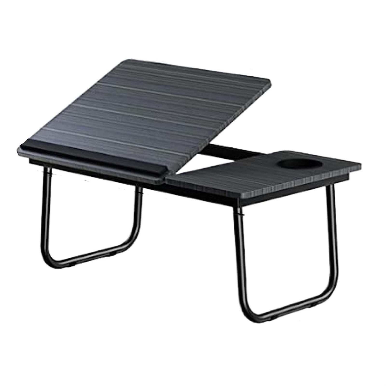 Table portable pliable pour ordinateur et camping ultralégère en aluminium noir
