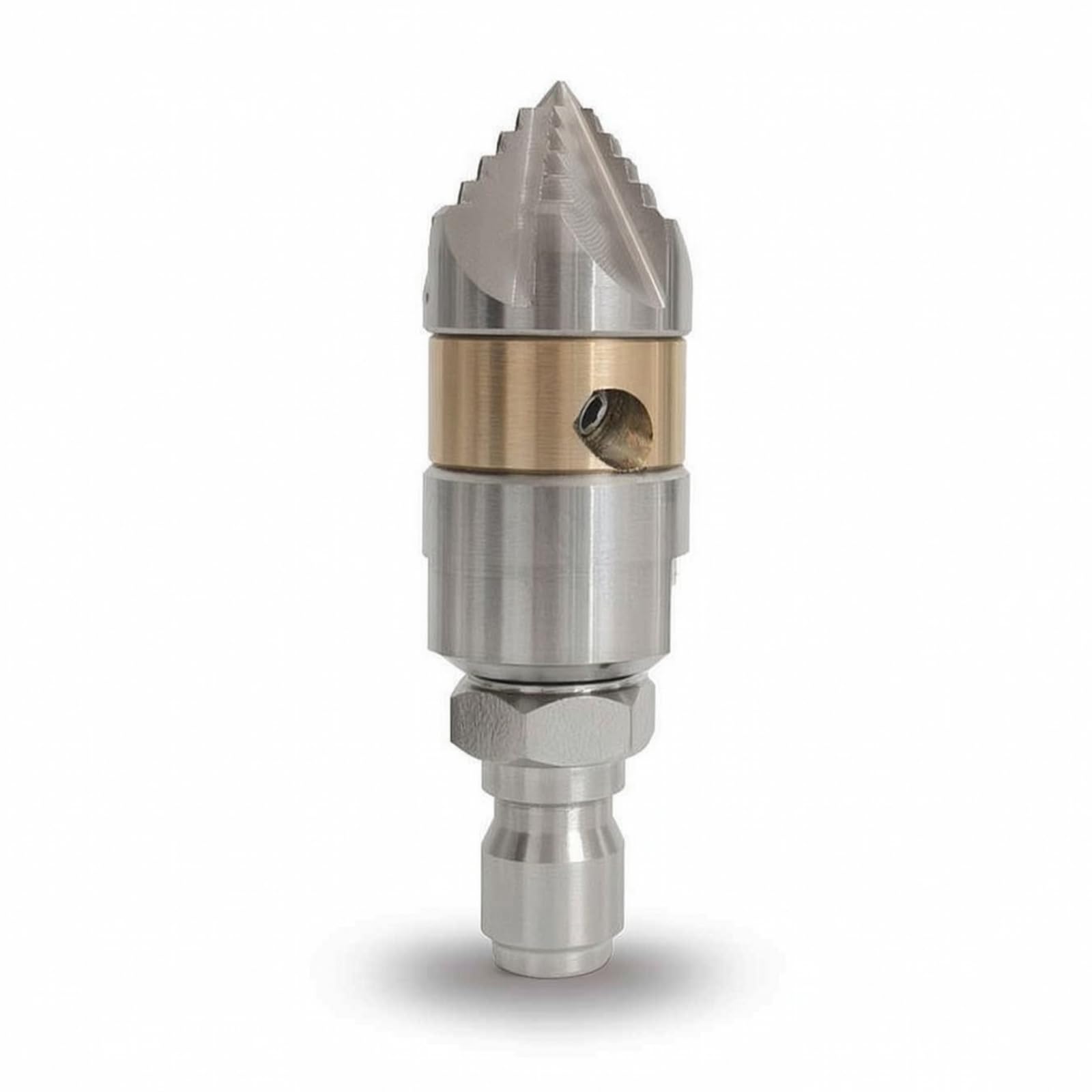 Rotativa de Alta Presión para Limpieza de Desagües Cabezal para Tuberías Accesorio de Desobstrucción Chorro Giratorio Que Desintegra Grasa y, 3/8 Pulgada, Conexión Rápida 40L/Min