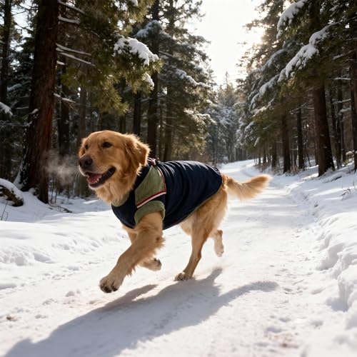 Image of JoyDaog Cozy Velvet Winter Jacket Dog Sweater 22 Inches (2XL) Warm Knit Jacket Soft, Comfortable & Stylish Fit (Assorted Designer Styles) Suitable for Medium Dogs Pack of 1 (Nylon)