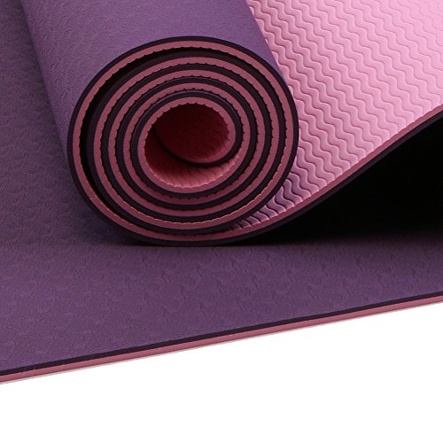 Yoga-Mat-Extra-Thick-Fitness-Workout-Mat-Non-Slip-Exercise-Yoga-Mat-High-Density-Eco-Friendly-TPE-Pliates-Mat-with-Carrying-Strap-72x-24x-14