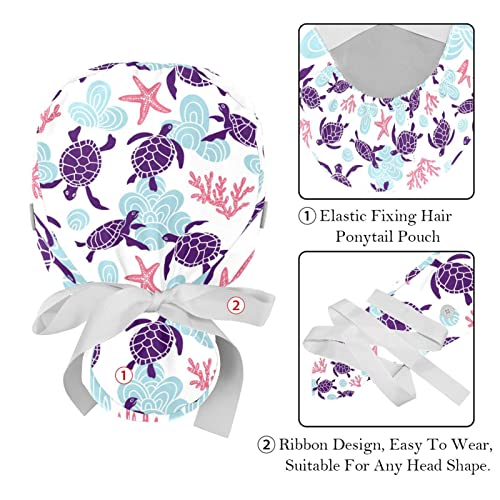 2 gorras de trabajo para mujer con cinta y encaje miniatura 4