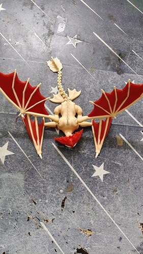 Image of Flexible Toothless Dragon 3D Printed Night Fury and Light Fury Toys, collectables, Desk Decor (Cloud Jumper)