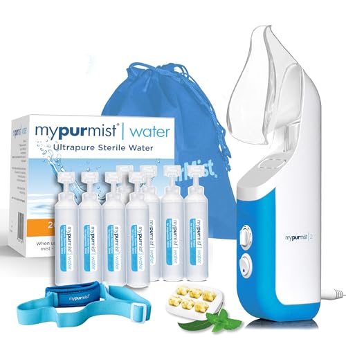 Mypurmist® Premium Value Pack - Handheld Ultrapure Instant Steam Inhaler - Fast Allergy Nasal Congestion Cold Cough Sinus Relief - Vaporizer Humidifier Steamer, Voice Care