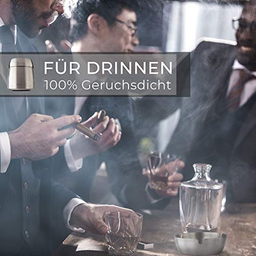 Solidhome XL asbak voor buiten. Asbak met deksel van roestvrij staal voor tuin en binnenshuis. - Image 5