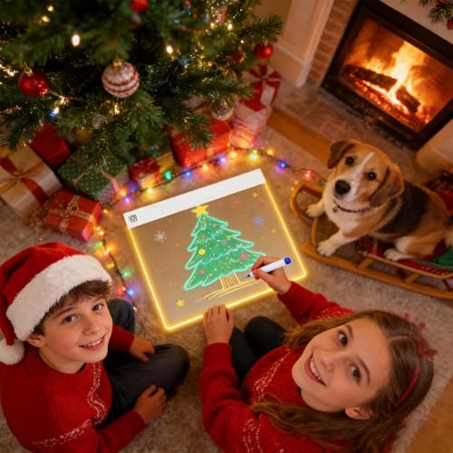 Pizarra de dibujo LED neón recargable con panel acrílico borrable 2