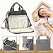 Crossbody Small Diaper Bag, Cute Mini Baby Diaper Tote Bags with Insulated Pockets for Traveling Outdoor Parent,Gray
