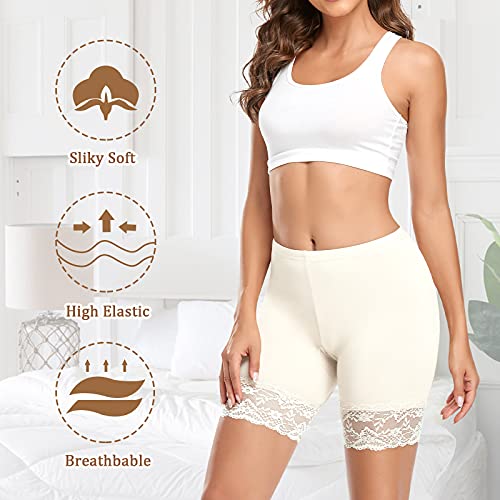 Image of Womens Slip Shorts for Under Dresses Smooth Anti Chafing Underwear Seamless Safety Under Shorts