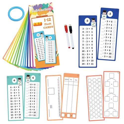 Multiplikationstisch -Flash -Karten, Flash -Karten Multiplikation, Addition Flash Card, Doppelseitiges interaktives Lernspiel mit 2 Trockener-Stiften für Klassenzimmer, Heimschule