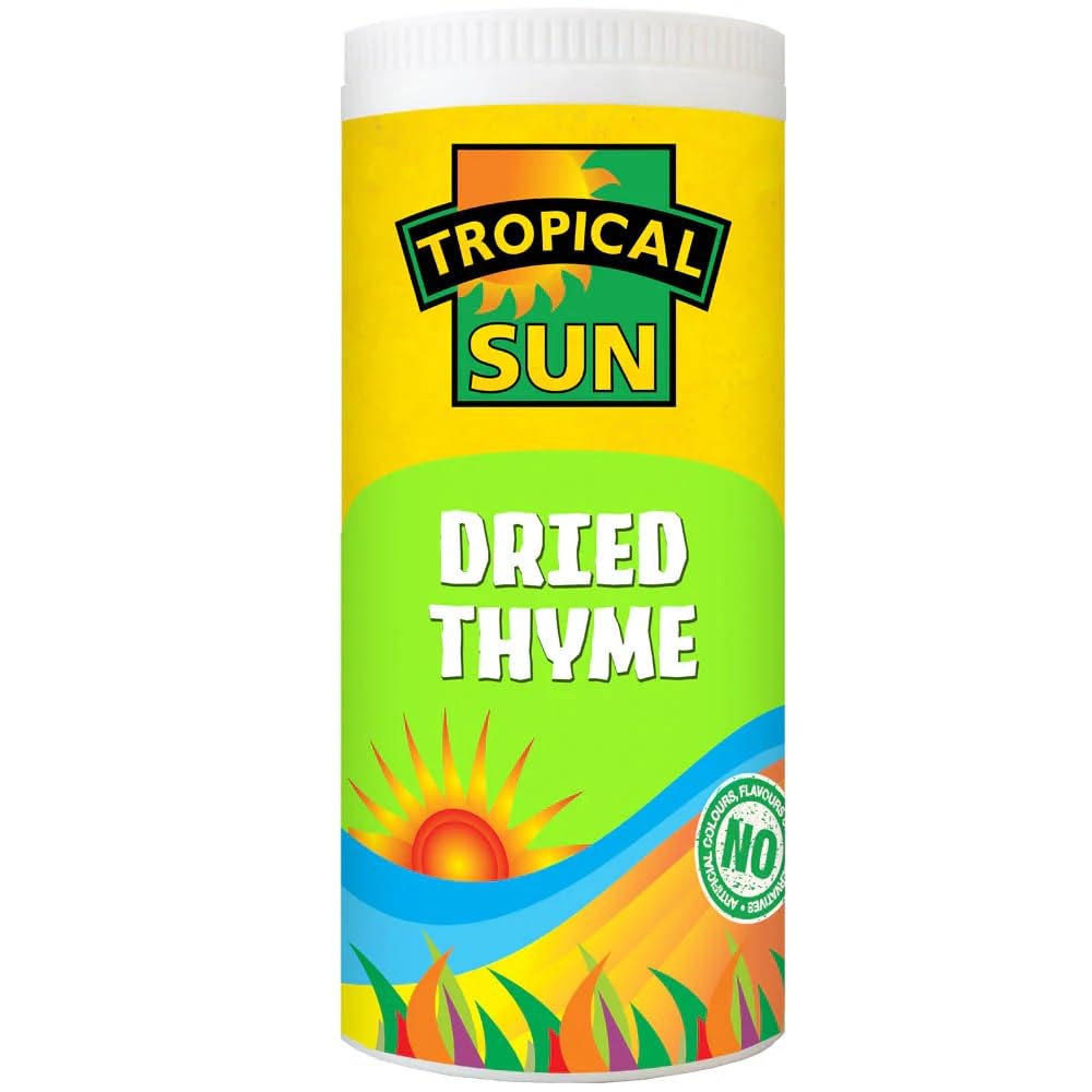 Tropical Sun Dried Thyme – Earthy Herb for Soups, Stews, Roasts & Global Recipes – Ideal for Vegetables, Meat & Fish Dishes – 40g