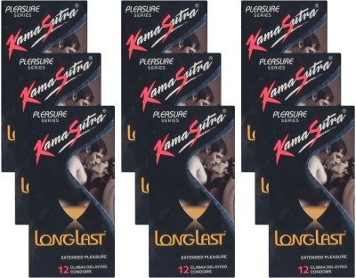 kamasutra longlast condoms 12s (pack of 9 )