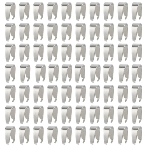 HOBBIESAY 70 piezas 304 colgantes de acero inoxidable para enganchar piolet, cierre de pinza, soporte para collar, colgante, pulseras, ayudas para bricolaje de joyas