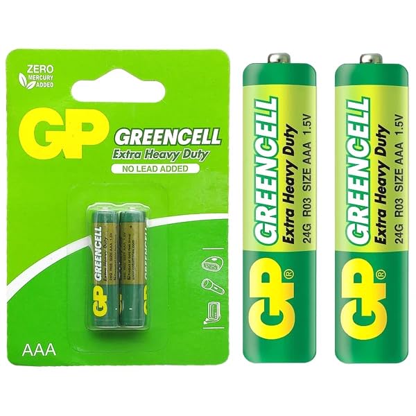 GP GREENCELL extra Heavy Duty AAA Batteries 1.5V- GP24G R03 -Pack of 2
