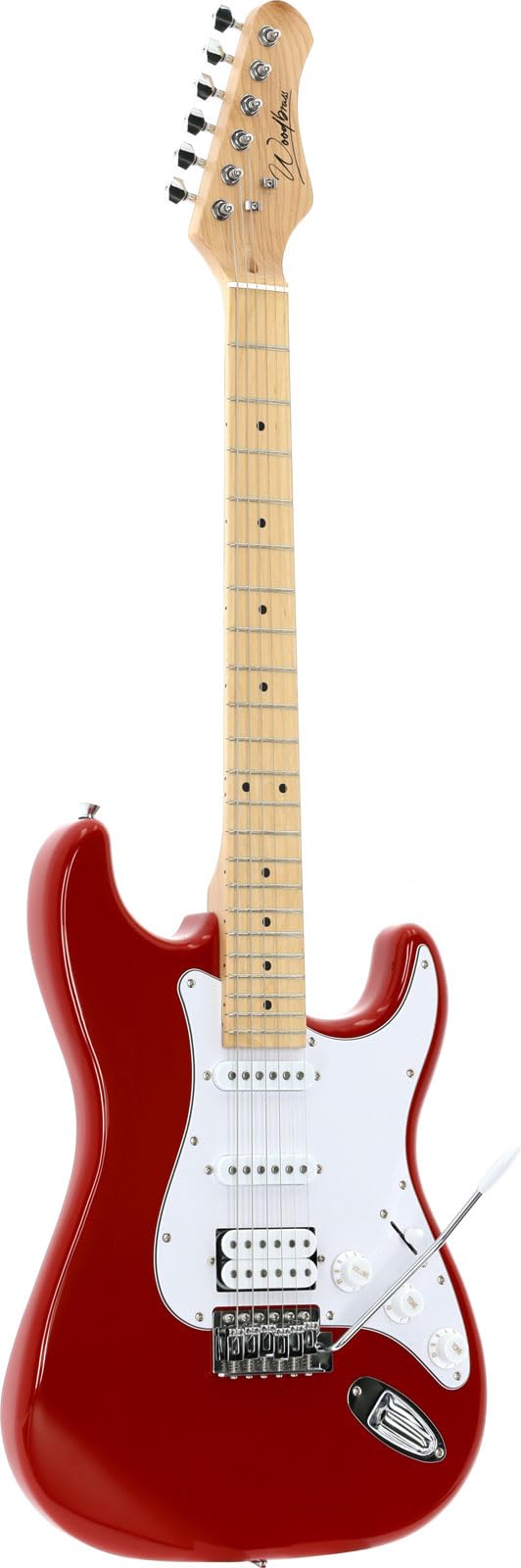 Woodbrass ST100 - Guitarra eléctrica para principiantes, color rojo