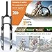 LYYCX Mountain Bike Air Suspension Fork 26/27.5/29 Inch Rebound Adjustment 1 1/8 Travel 140mm Manual/Remote Locking fit Mountain/Road Bike(Straight Manual Lock,26 inch)