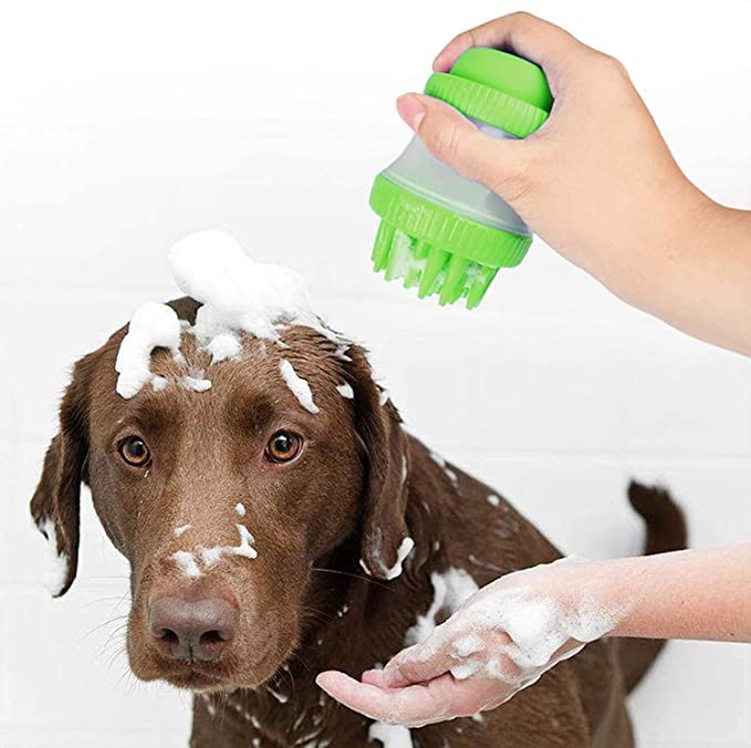 RvPaws Pet Bath & Massage Brush, Pet Scrubber Shampoo Dispenser Silicone Brush Bristle Pet Cleaning Device Washer Bathing Comb Tool - Color May Vary (B0BM9W3465) Amazon Price History, Amazon Price Tracker