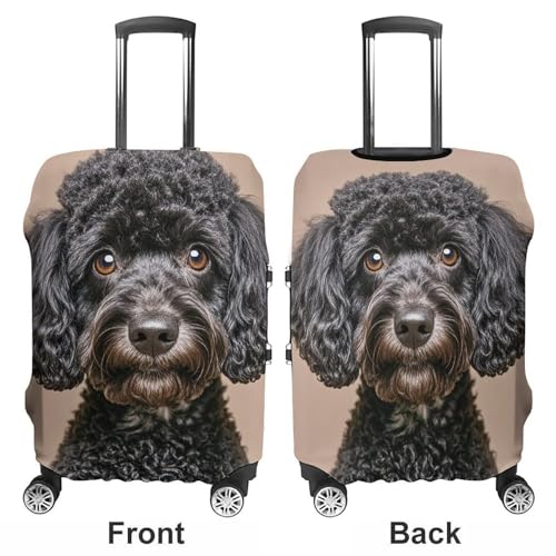 Cute Black Pug Luggage Cover Elastic Suitcase Protector Case Anti-Scratch Washable Baggage Covers Protector For Traveling, Aircraft Consignment XL3