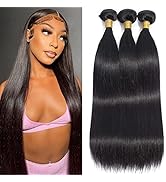 Weave Bundles Human Hair 10A Human Hair Bundles 20 22 24 Inch Straight Bundles Human Hair 100% Un...
