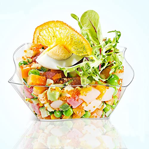 50 Pcs 5 Oz Mini Dessert Cups With Spoons,Clear Plastic Parfait Appetizer Bowls,Disposable Reusable Appetizer Cups Serving Bowl For Chocolate Desserts,Puddings,Mousse And More #TOP4