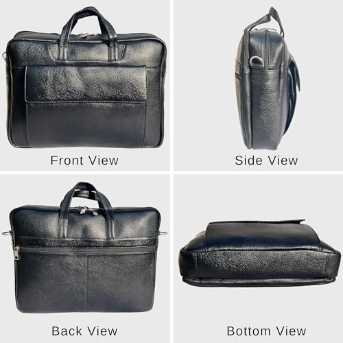 Image of RUSTIC TOWN Premium Leather Crossbody Messenger Bag - Stylish and Versatile - Gift for Professionals