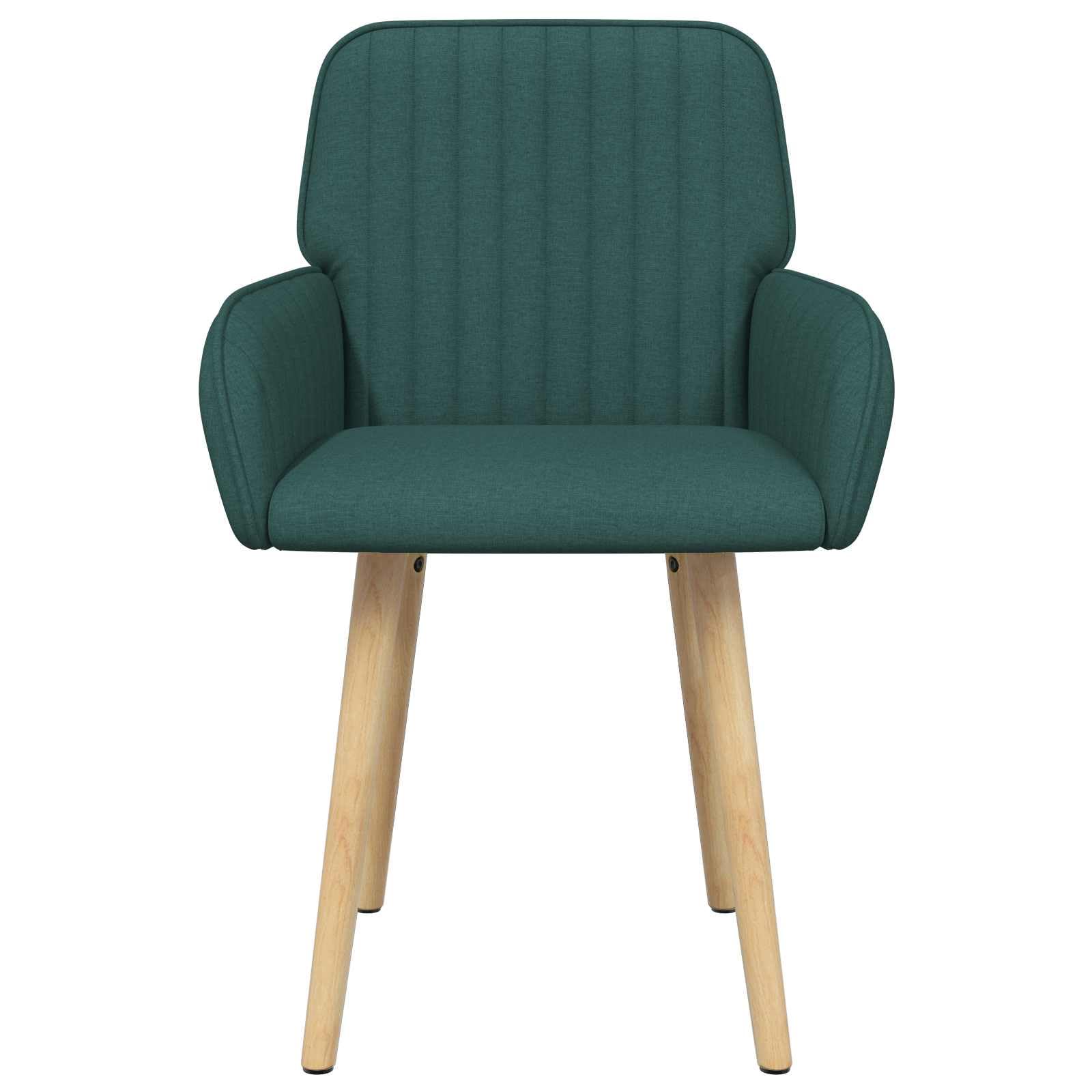 Krzesło do jadalni, zestaw 4 szt., ciemnozielone krzesło tapicerowane z podłokietnikami z tkaniny i metalowym stelażem, ergonomiczny komfort siedzenia, skandynawskie wzornictwo
