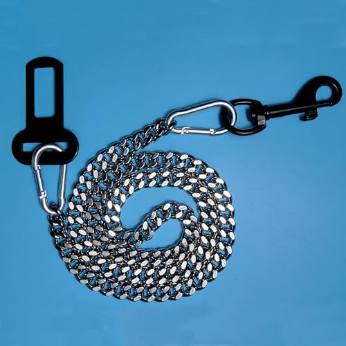 Dog Seat Belt for Car, Metal Dog Seatbelt Stainless Steel No chew Dog Car, Pet Vehicle Safety Restraint, Heavy Duty Big Canine Dog Car Leash Strap Seat Belt for Dogs in Car Dog Seat Belt for Car, Metal Dog Seatbelt Stainless Steel No chew Dog Car, Pet Vehicle Safety Restraint, Heavy Duty Big Canine Dog Car Leash Strap Seat Belt for Dogs in Car