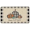   Happy-Fall-Yall-Doormat-Fall-Low-Profile-Front-Mat-Buffalo-Check-Plaid-Pumpkin-Door-Mats-Entrance-Non-Slip-Autumn-Rugs-Kitchen-Floor-for-Home-Patio-Indoor-Outdoor-Decor-Black-17x29-Inch