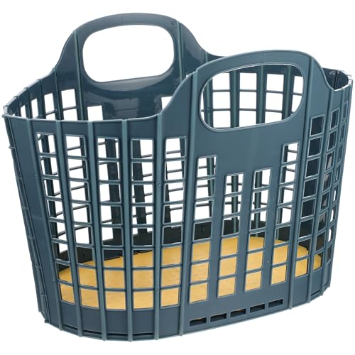 TOBBOMEY Cesta de Plástico Pequeña Plegable para Frutas y Verduras Asa para Compra y Uso en Hogar