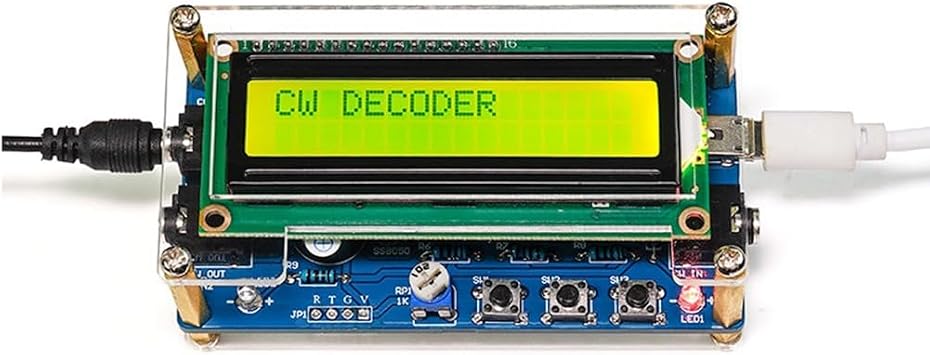 CW Morse Code Decoder DIY Kit CW Trainer Morse Code Decoder DIY Electronic Component Kit with Digital LCD