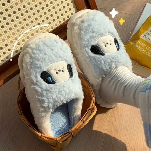 Women's Cute Kawaii Animal Fuzzy Slippers Plush Memory Foam Warm Cozy Non-Slip Indoor House Bedroom Shoes2
