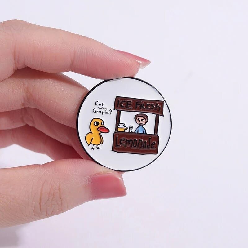 Generic Got Any Grapes? Fashionable and Functional Metal Pin for the Meme video ""The Duck Song"" Unisex3