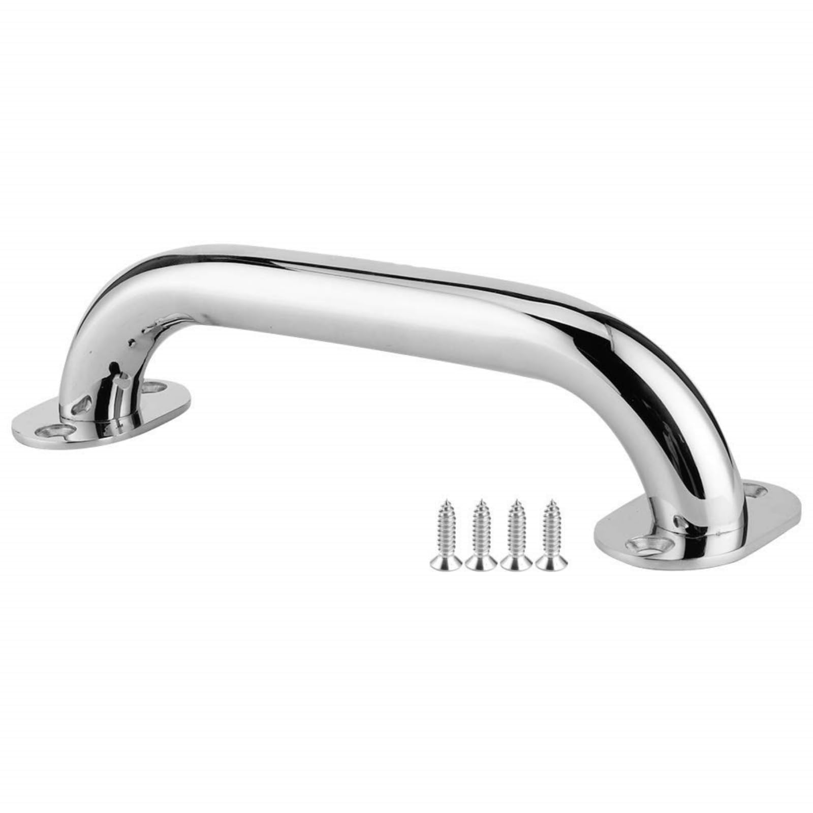 Boat Handrail with Mounting Screws, Stainless Steel Grab Bar Steel Yacht Safety Support Rail Handle, 7.9 Inch 316 Stainless Steel Grab Marine Handrail Grip for Boat Hatch Yacht Bathroom