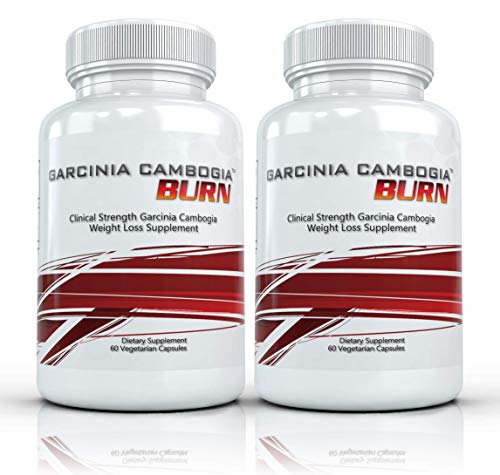 Garcinia Cambogia Burn (2 Bottles) - Clinical Strength Garcinia Cambogia Weight Loss Supplement. 750mg per Capsule (60% HCA) - 60 Capsules per Bottle