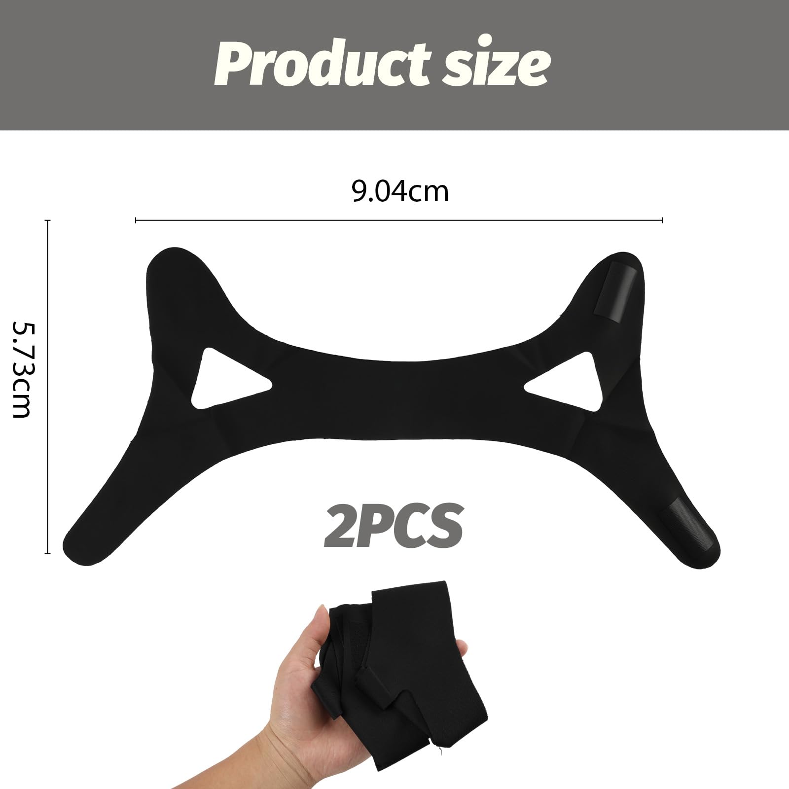 2 pcs Correa Antironquidos Ajustable Universal para Barbilla, Dispositivo para Reducir Ronquidos y Boca Seca, Ayuda para Dormir Apacible, Compatible con Máscaras de Sueño