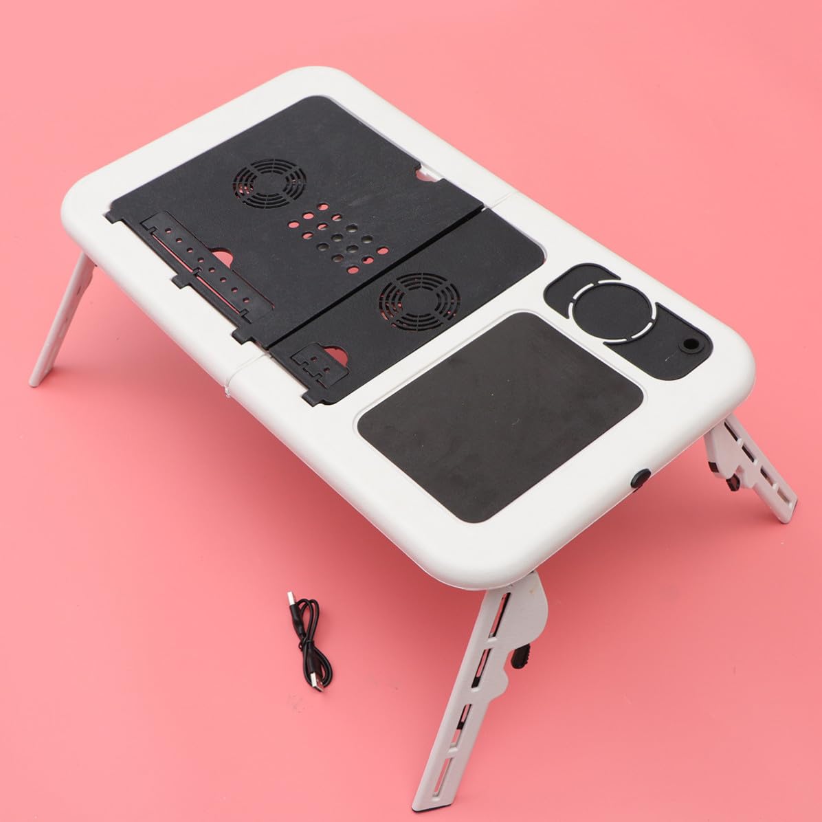 Escritorio Plegable USB para Portátil Refrigeración y Soporte