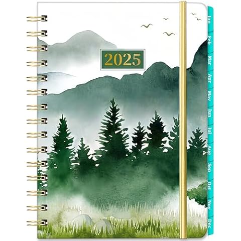 2025 Planner - 2025 Planner Weekly and Monthly, Planner 2025 from Jan.2025-Dec.2025, 6.4" × 8.5" Planner with Thick Paper, Strong Twin-Wire Binding, Back Pocket Cover